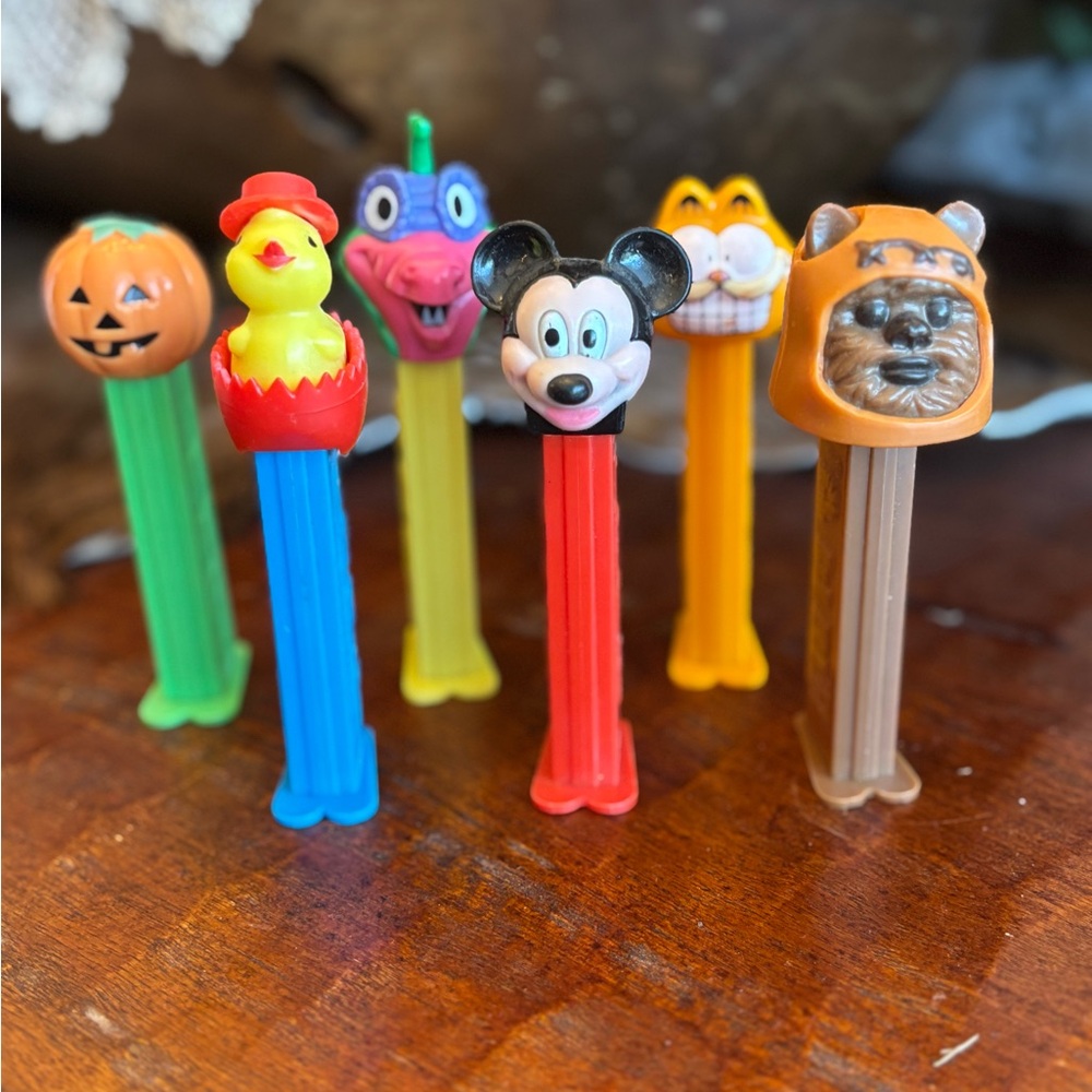 Vintage Pez - Garfield, Mickey, Ewok, Pez-a-saurs and Jack O lantern